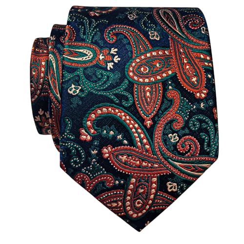 Image of YourTies Paisley Men's Necktie Woven Silk Floral Ties for Men Designer Formal Business Party Wedding