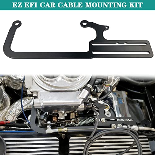 Yzusgomumu 304147 Ez Efi Car Cable Mounting Kit Carburetor Throttle Cable Mount Bracket Steel Black Adjustable For Automatic Transmission Tv Cables For Gm 700R4 Transfer #TOP3