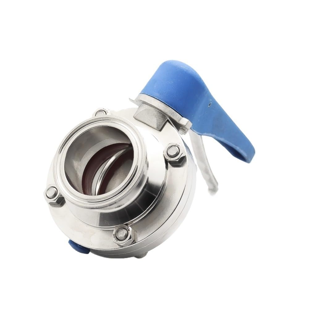 1" /1-1/2" /2" Stainless Steel 1"/1.5"/2 Tri Clamp Valve Squeeze Trigger for Dairy Product(1") Brass Hose