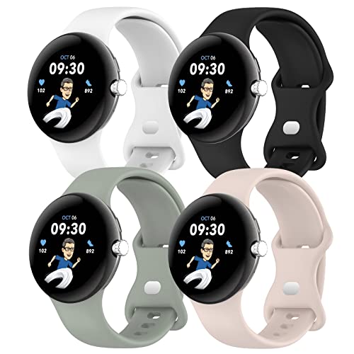 DMVEIMAL 4Pcs Band for Google Pixel Watch Bands for Women/Men,Active ...