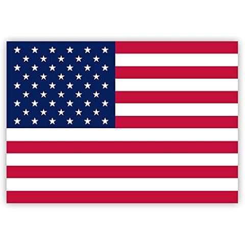 Gobrecht & Ulrich 2 x American Flag Sticker Set - US Flag Sticker - for Cars, Laptop, Windows, Luggage (7.4 x 5.2 cm) Cover
