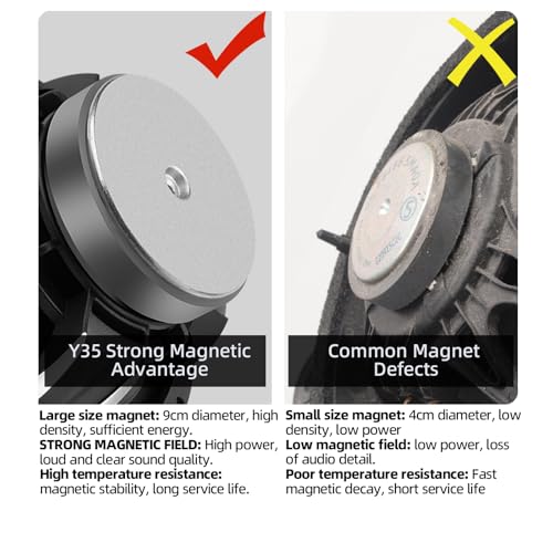 Image of Upgrade 6.5 inch Car Speakers 1000W Peak Power - High-Performance Carbon Fiber Cone Woofers, Bullet Head Design for Clear Bass & Stereo Sound, Door Audio System (2 Speakers)