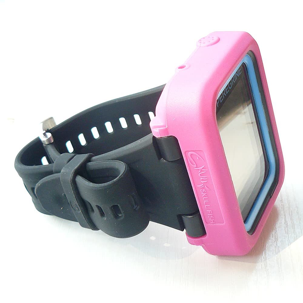 Coque de protection en silicone pour ordinateur de plongée Shearwater Peregrine/Peregrine TX (rose)