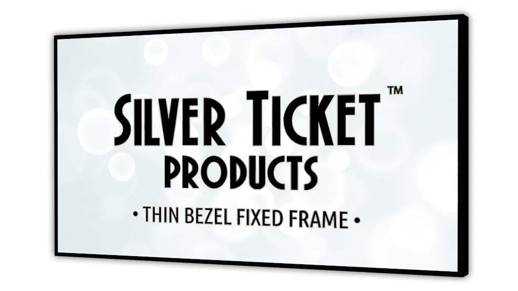 Silver Ticket Products S7 Series 6 Piece Thin Bezel Home Theater Fixed Frame 4K/8K Ultra HD, HDTV, HDR & Active 3D Projection Screen, 16:9 Format, 100