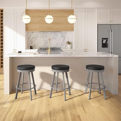 Amisco Swice Swivel Metal Barstool, 30-Inch, Magnetite #TOP6