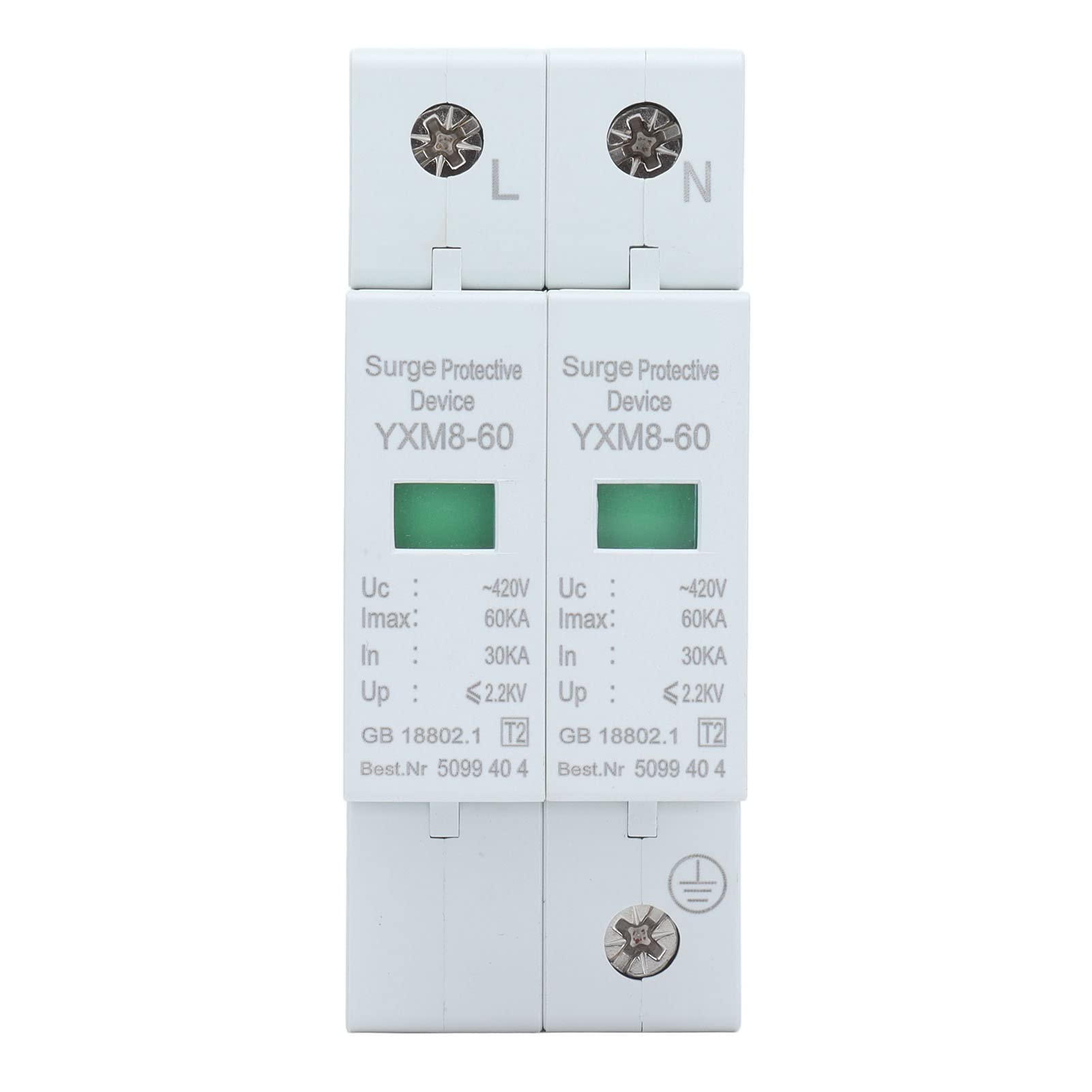 Dispositivo de Protección contra Sobretensiones de AC, Dispositivo de Protección contra Sobretensiones de Voltaje de Riel Guía 2P, Protector de Rayos Fotovoltaicos, Protector de Bajo Voltaje