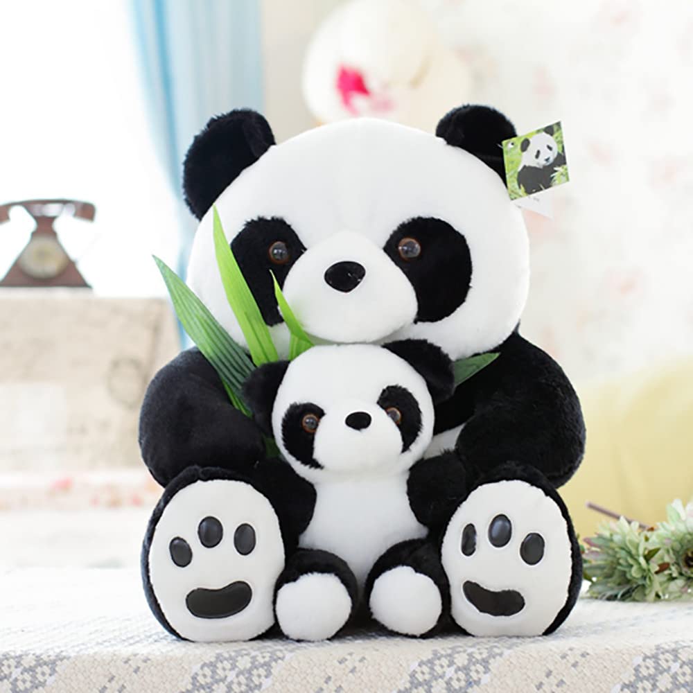 Tikwisdom Stuffed Animals-Black and White Giant Panda, Mummy Panda and Baby Panda Plush Toys, Super Soft Toys Panda