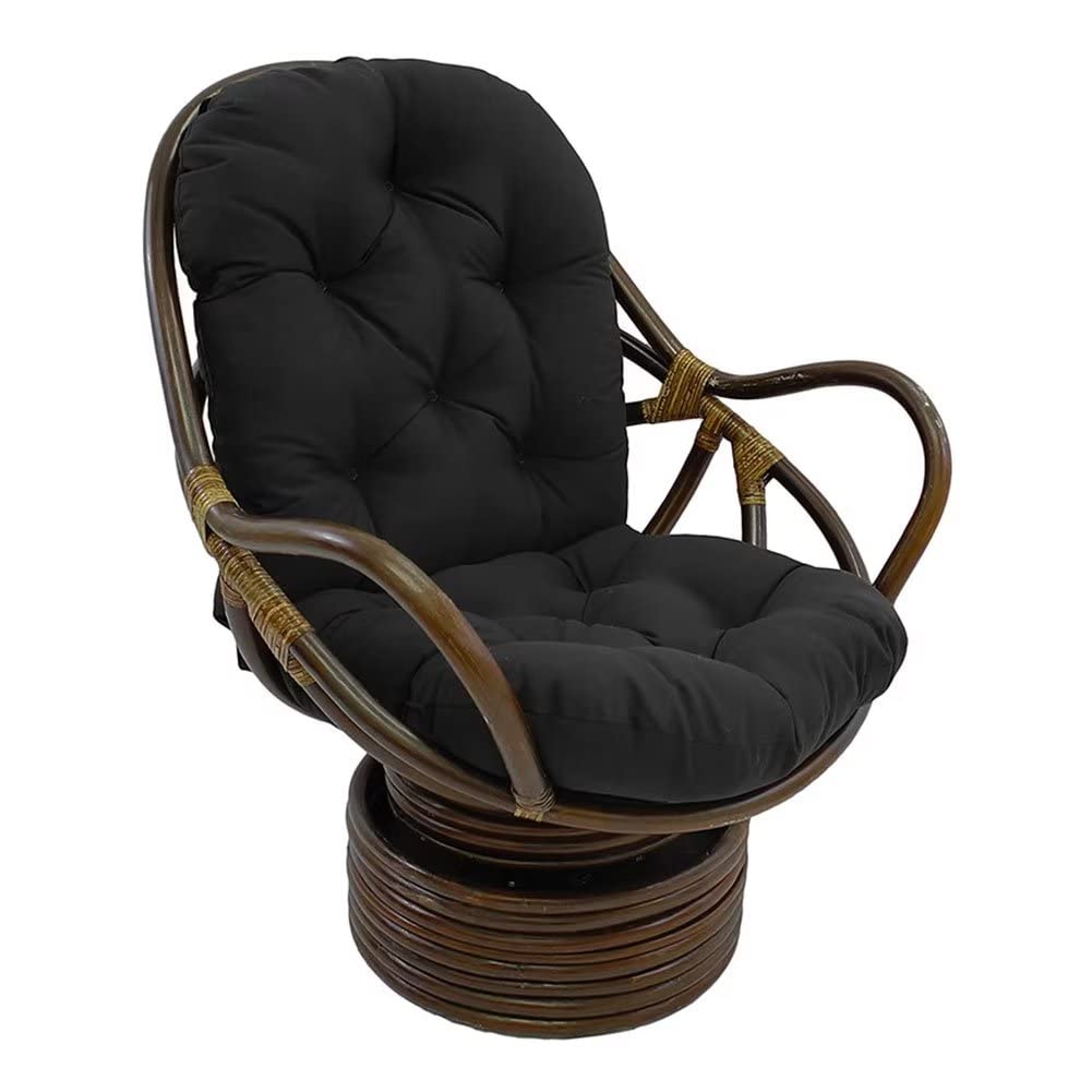 Coussin de chaise pivotante imperméable 60x120 cm épais pour fauteuil inclinable de jardin en rotin