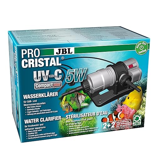 JBL ProCristal UV-C Compact Plus Wasseraufbereitung, für Aquarien, 5 W, 1 Unité (Lot de 1)