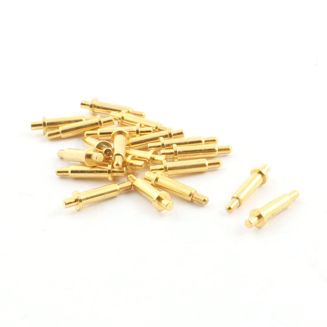 Aexit 20Pcs Torx Head Tip Mini Gold Tone Metal Spring Test Pin