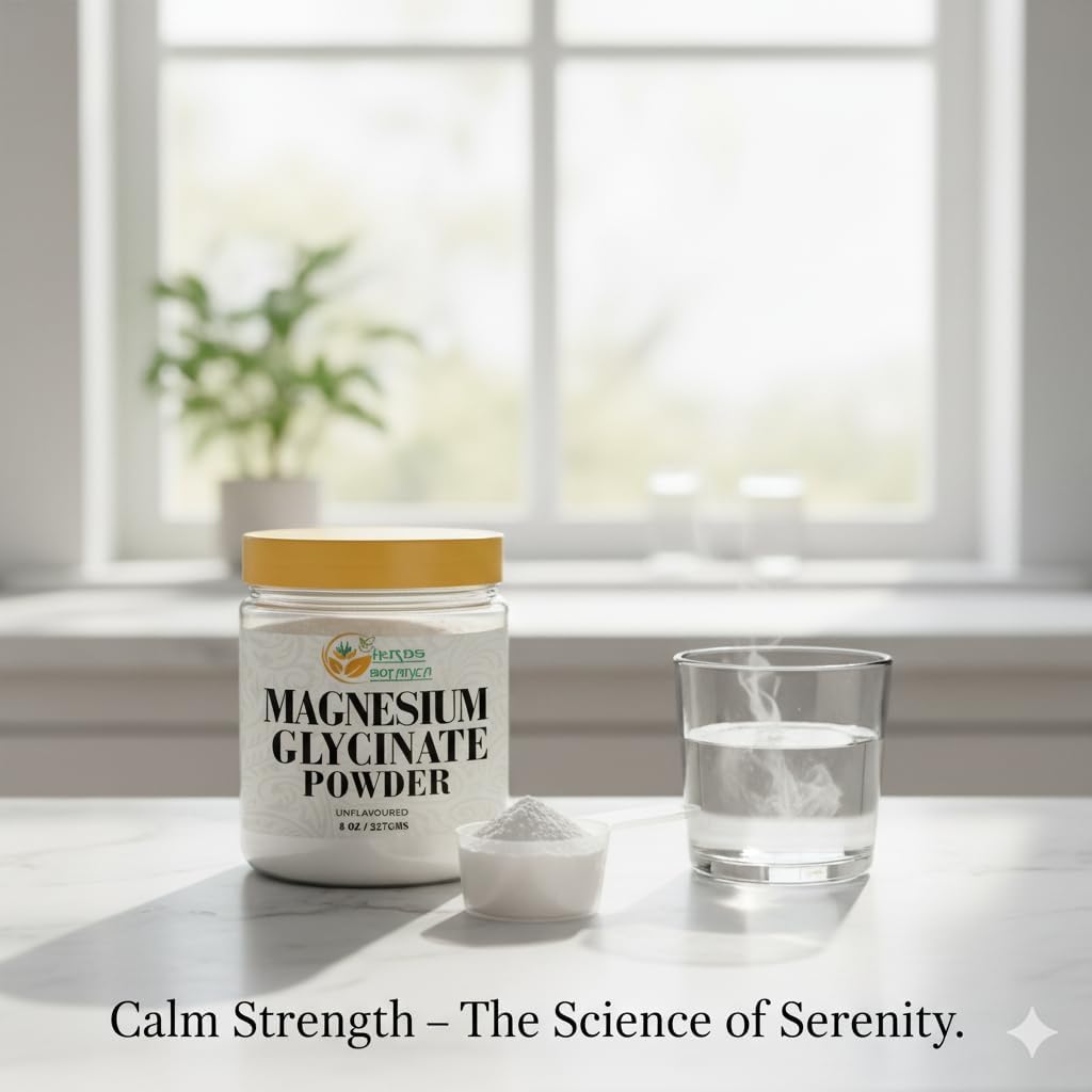 Herbs Botanica Magnesium Glycinate Powder 8 oz Unflavored Powdered Magnesium Glycinate for Smooth Mixing in Water, Juices, or DIY Recipes Fine Texture, No Fillers - Image 4