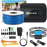 JewYow Electric Fence for Dog, 2025 Underground Dog Fence for 2 Dogs Containment System In Ground Electric Dog Fence with Waterproof Training Collar, Tone Shock Correction, Covers up to 3/4 Acre