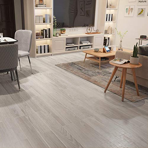 Diflart 15.sq.ft Vinyl Plank Flooring Click Locking 36x6 inch Lvt Flooring Waterproof Foam Back Rigid SPC Core Cantha Oak Wood Grain Finish