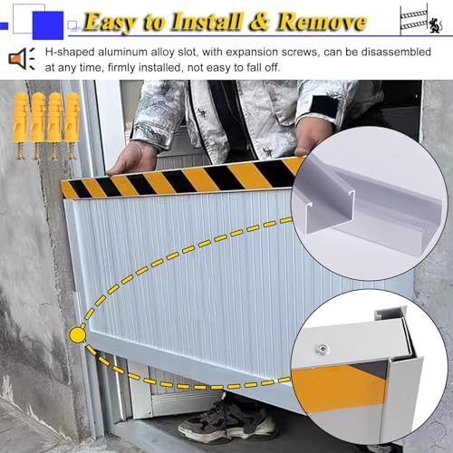 Rodent Guard for Kitchen Doorway - Reusable Indoor Mice Barrier Fence, Folding Aluminum Baffle - Removable Mouse Proof Shield for Kitchen, Lofts & Toilets, Custom Length (3x1.6ft)