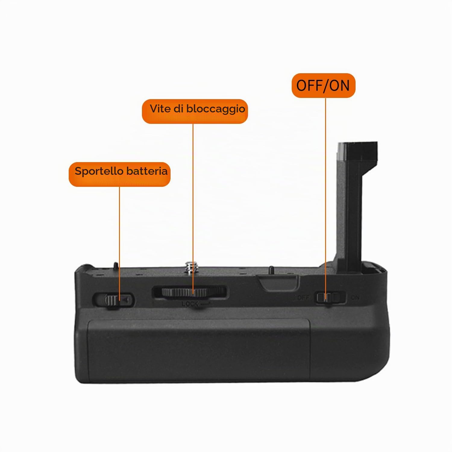 QUMOX Impugnatura verticale per batteria per fotocamera DSLR Canon EOS RP EOS-RP EOS R8, supporto per batteria 2X LP-E17 (batteria non inclusa)