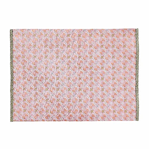なーむくまちゃん工房 花柄 経机掛け 金襴敷物 防炎加工 2尺用 サイズ33.5cmx47cm (20号, 002.桜色)