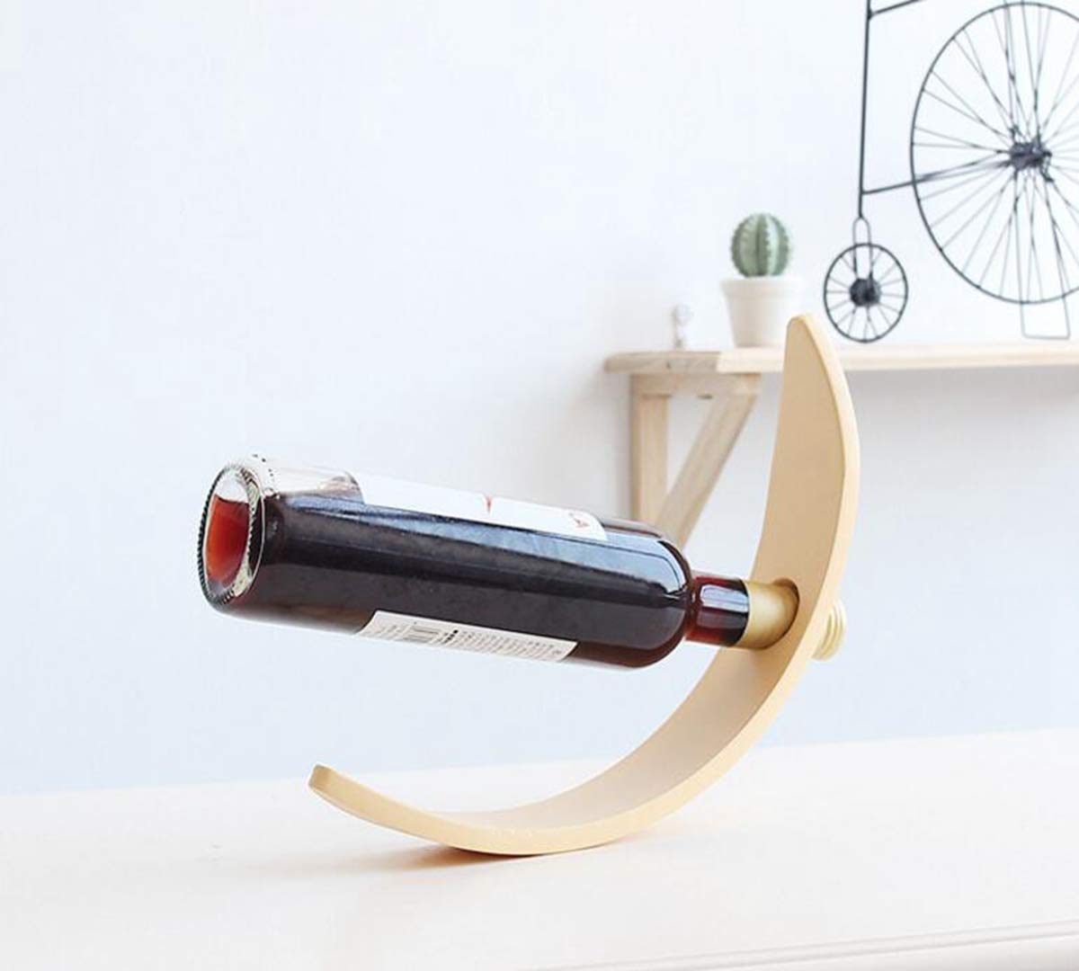 Support bouteille de vin bois 31.5x10x5cm rangement horizontal cuisine et salon