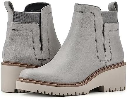 WHITE MOUNTAIN Women's Shoes Dear Chelsea Boot, Ltgrey/Fabric, 8.5 M | Image 1