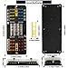 16 Way Fuse Block Marine Panel Fuse Box Kit 16 Circuit Fuses Holder with Led Indicator Waterpoof Cover for 12V/24VCar Rv Boat Marine Automotive