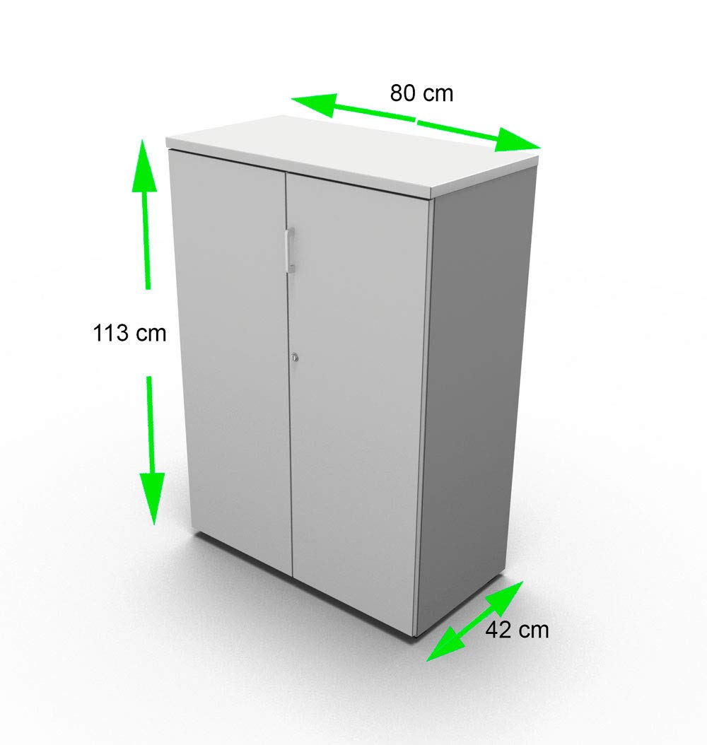 actiu Armario Profesional 113hx80x42cm 2 Puertas con Llave. Blanco