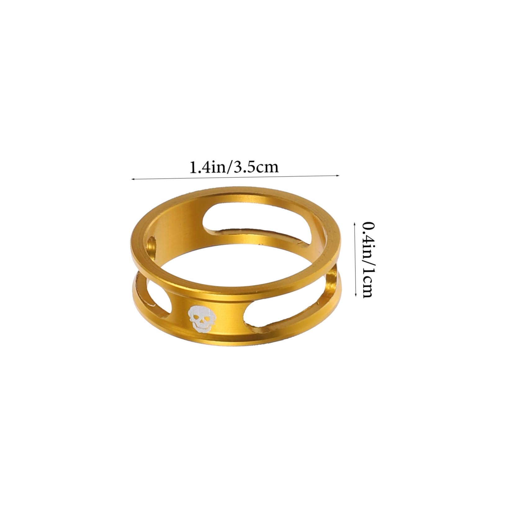 Happyyami 5PCS Aluminum Alloy Bike Handlebar Spacers Lightweight Hollow Out Gaskets for Mountain Road and Bicycles Red Green Blue Black Golden