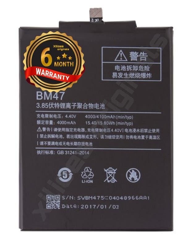 Image of BM47 Battery for Redmi 3s, 3s, Prime | 4, 4X Battery with 6 Month Warranty**(B127)