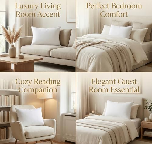 Image of VAS COLLECTIONS Cloud Cotton Pillows Set of 2 | Soft Fluffy Adjustable Sleeping Pillows 27x16 Inch | White | Piping Edges | Bed Pillow for Neck Support & Comfort (2, Pack of 2)