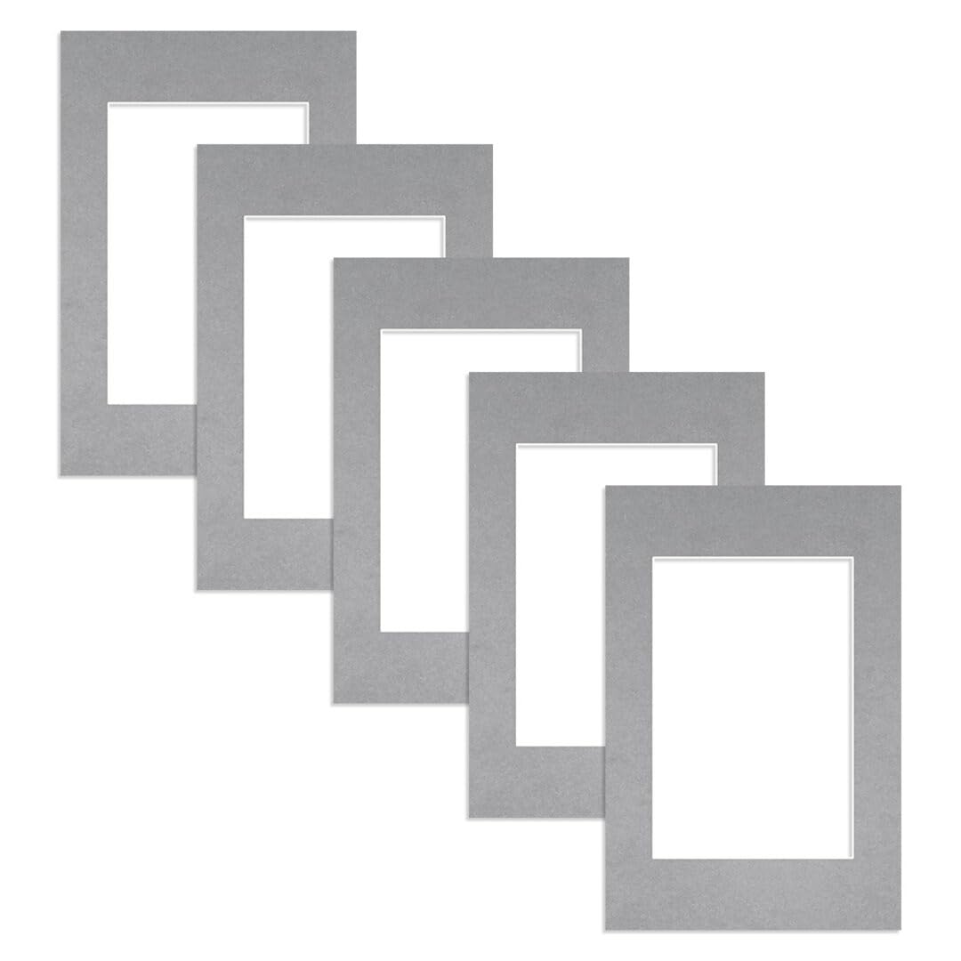 Alison Kingsgate 90X60CM Silver Picture Mount - 60X40CM Aperture - Pack 5 — image 1