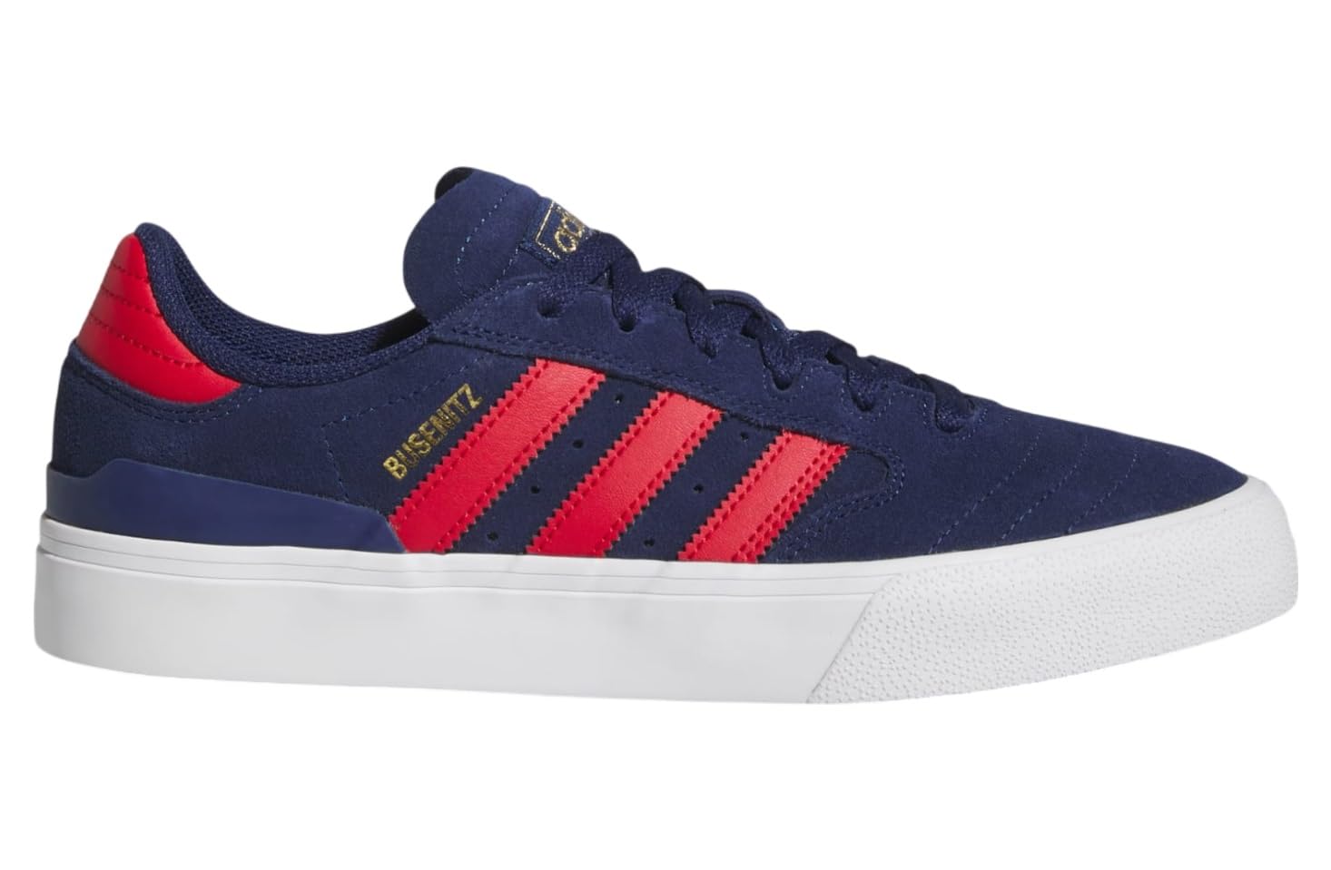 adidas Men's Busenitz Vulc II Skate Shoes - Dark Blue/BetterScarlett/Gold Metallic, Size: 11.0