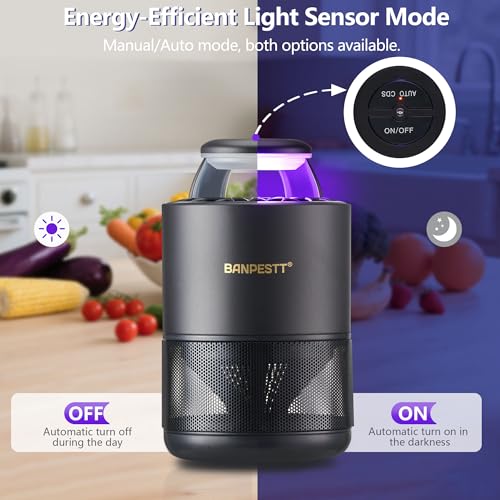 BANPESTT Automatic Insect Trap: Dusk-to-Dawn Sensor and Powerful Suction Quiet, Non-Zapper - image 3