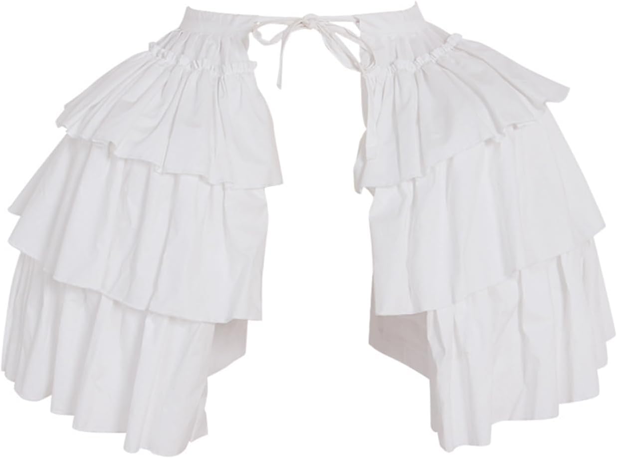 Baroque Pannier Petticoat Rococo Bustle Hoops Ruffled Cages Skirt Cosplay Lolita Underskirt Crinoline for Women