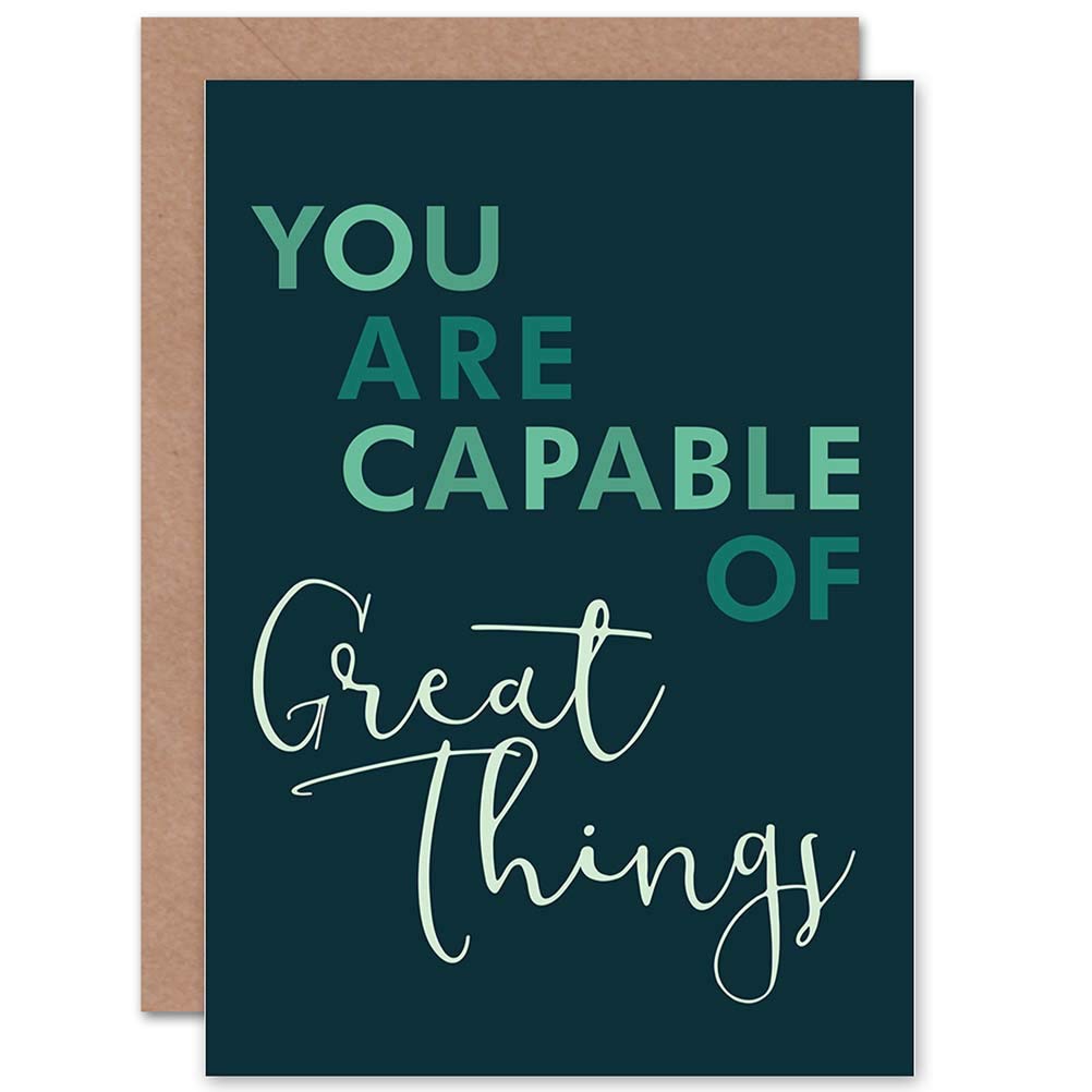 Wee Blue Coo Quote Inspiration You Capable Great Things Greetings Card Cp3249