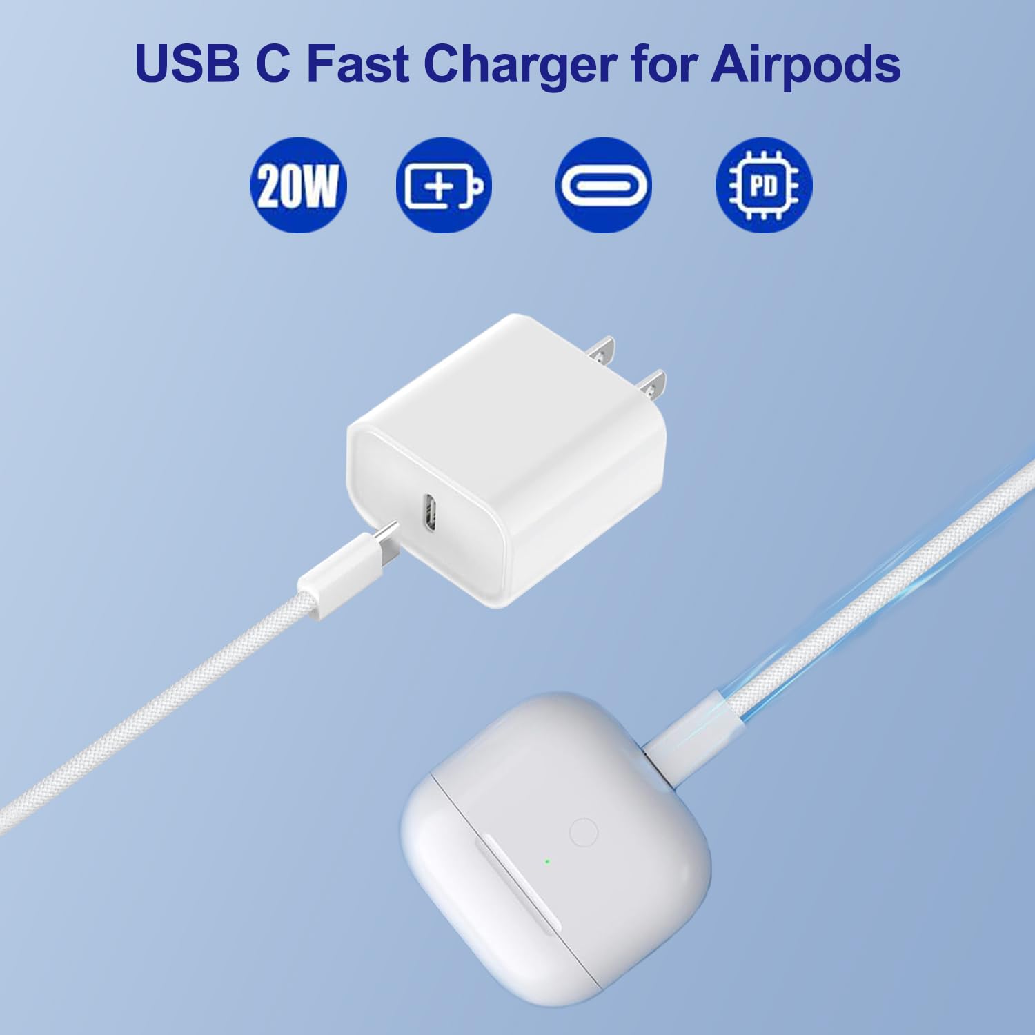 Amazon.com: AirPods Pro 3 Charger,20W USB-C Airpods Power Adapter