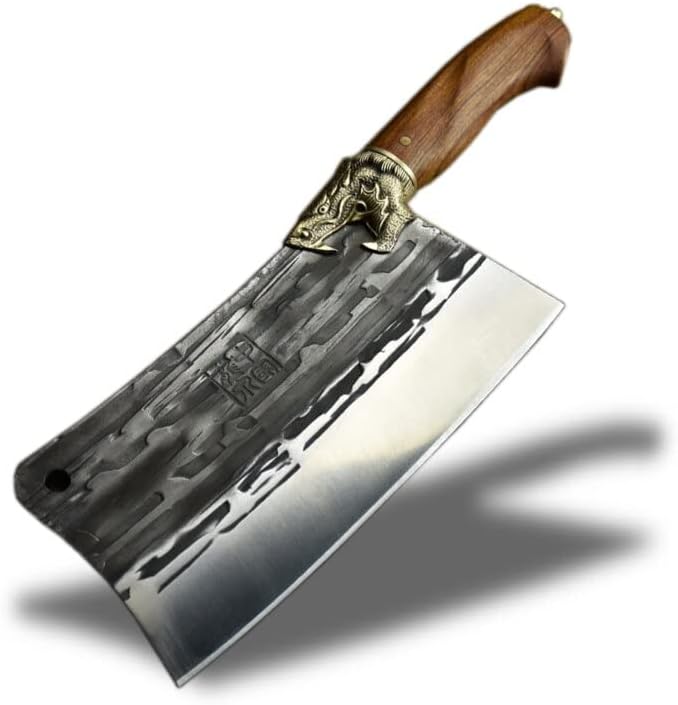 Cleaver Knife,Meat Cleaver, Longquan dragon and tiger sword bone cutting knife sharp stainless steel meat cutting knife forging noodle kitchen knife