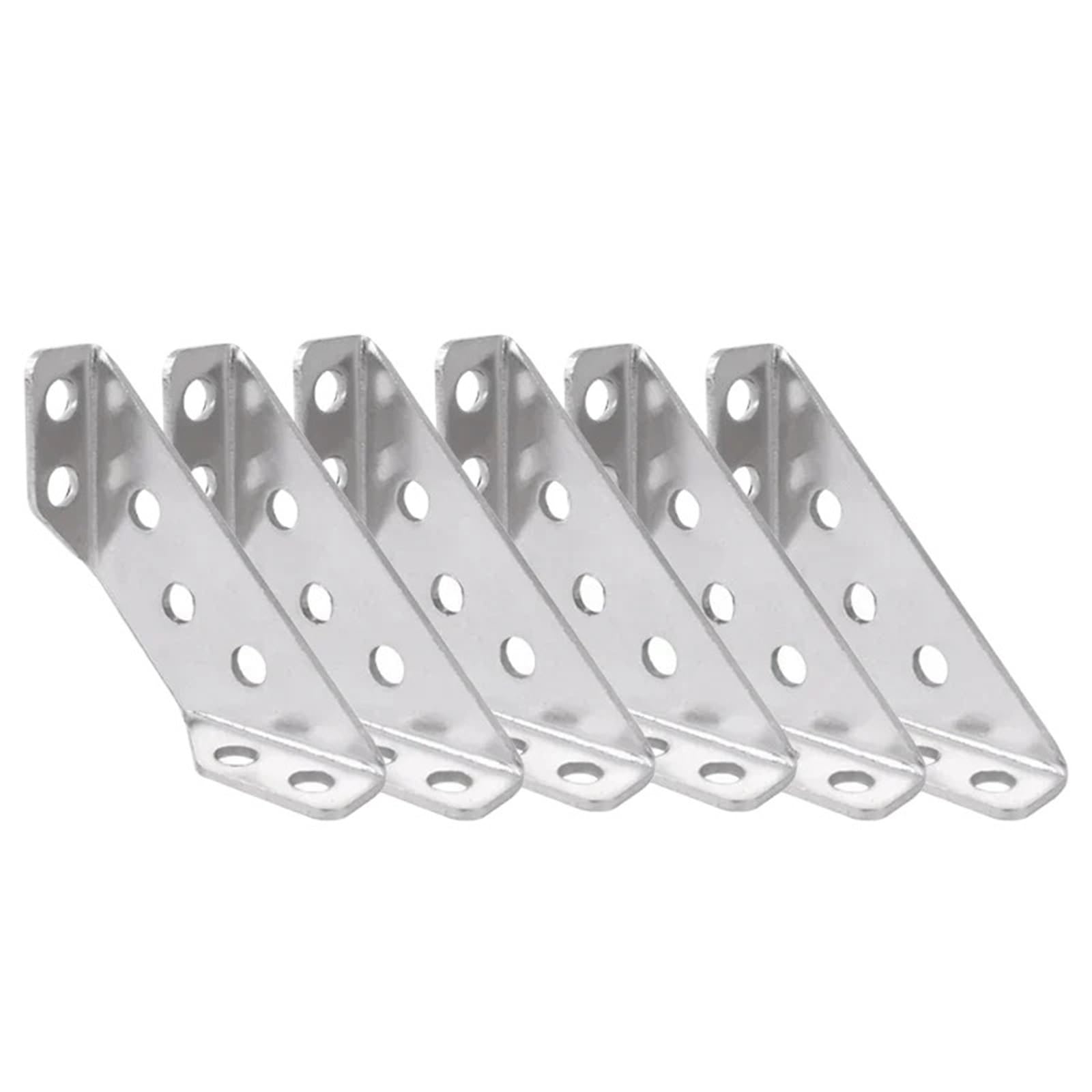 Furniture Corner Connector Corner Brackets Stainless Steel Furniture Angle Shelf Connector Cabinet Support Fixing Frame Corners Brace(6 Sets)