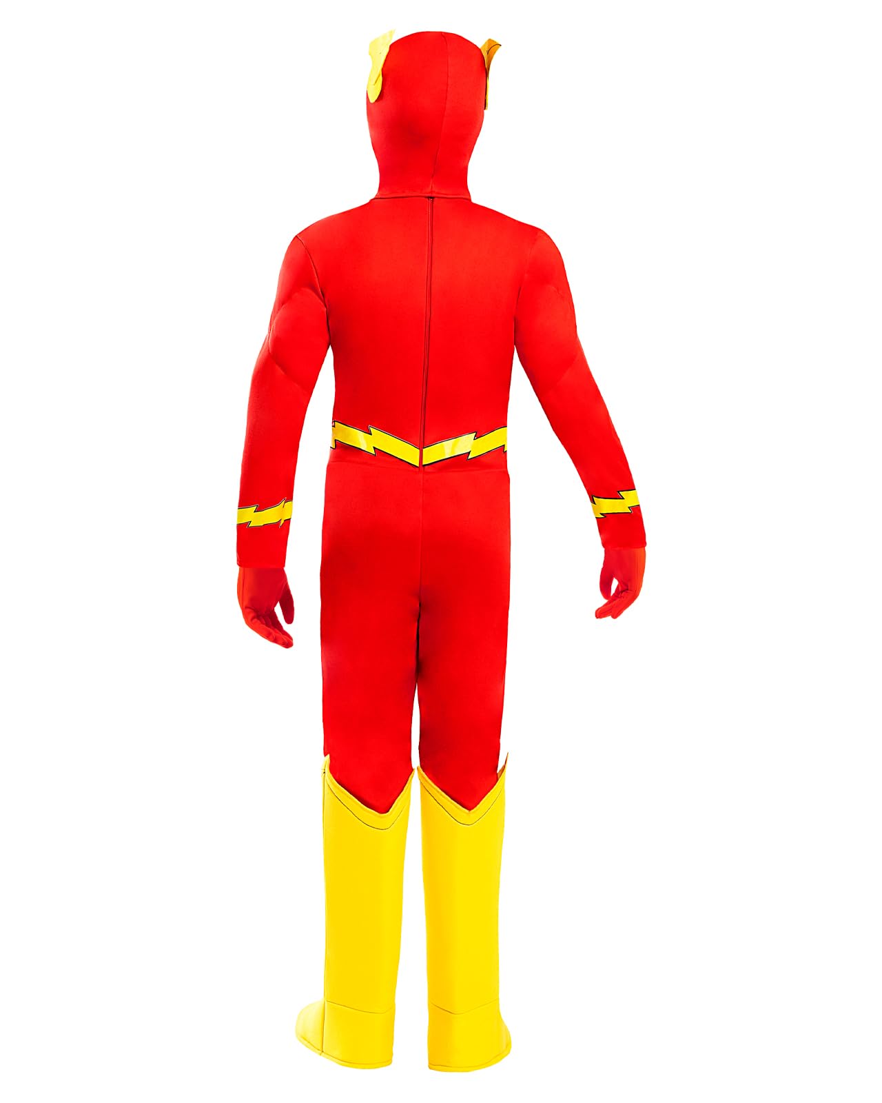 Funidelia Offizielles Flash Deluxe Kostüm für Kinder, Enthält Overall, Handschuhe, Mütze mit Flügeln und Stiefelüberzüge, Superhelden, DC Comics - Outfit für Kinder für Karneval und Halloween
