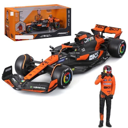 HTLNUZD Modelo a Escala 1:24 Coche F1 Naranja