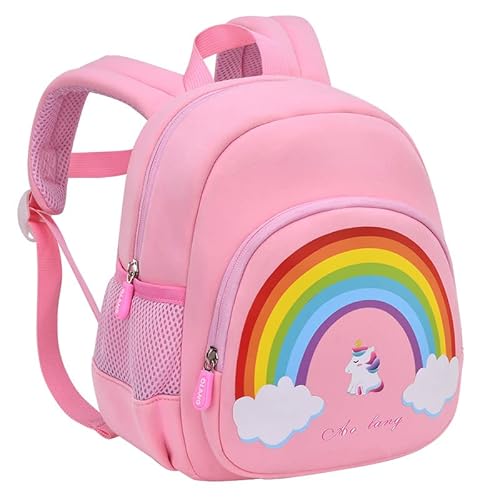 kindergartenrucksack mädchen Rucksack Kindergarten Junge kindergartenrucksack Schultasche süßer Cartoon-Rucksack Regenbogen-Schultasche Geschenke für Jungen und Mädchen (01,33×28×16cm) Cover
