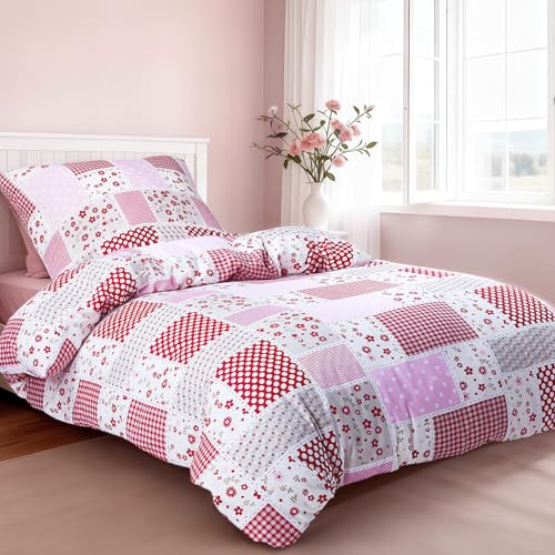 HENGWEITEXT HENGWEI Bettwäsche-Set 135x200 cm, 100% Baumwolle Oeko-TEX...