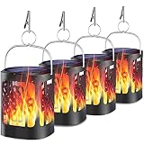 Upgraded Solar Lanterns Outdoor Hanging, YoungPower Dancing Flame Outdoor Torch Lights Solar Powered