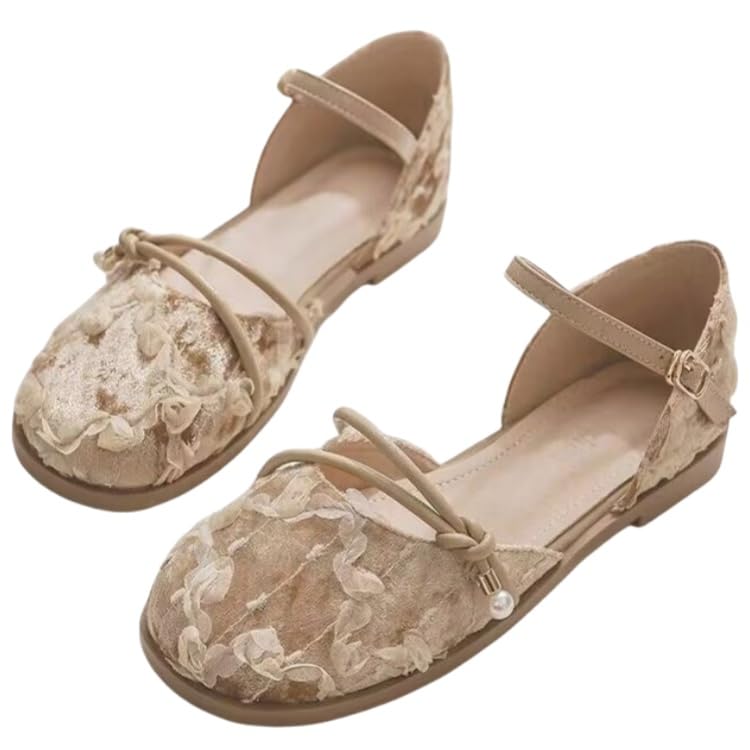 Women's Flat Versatile Mary Jane Shoes. Slim Heel, Comfortable, Casual and Breathable. Suitable for Commuting, Parties and Daily use.