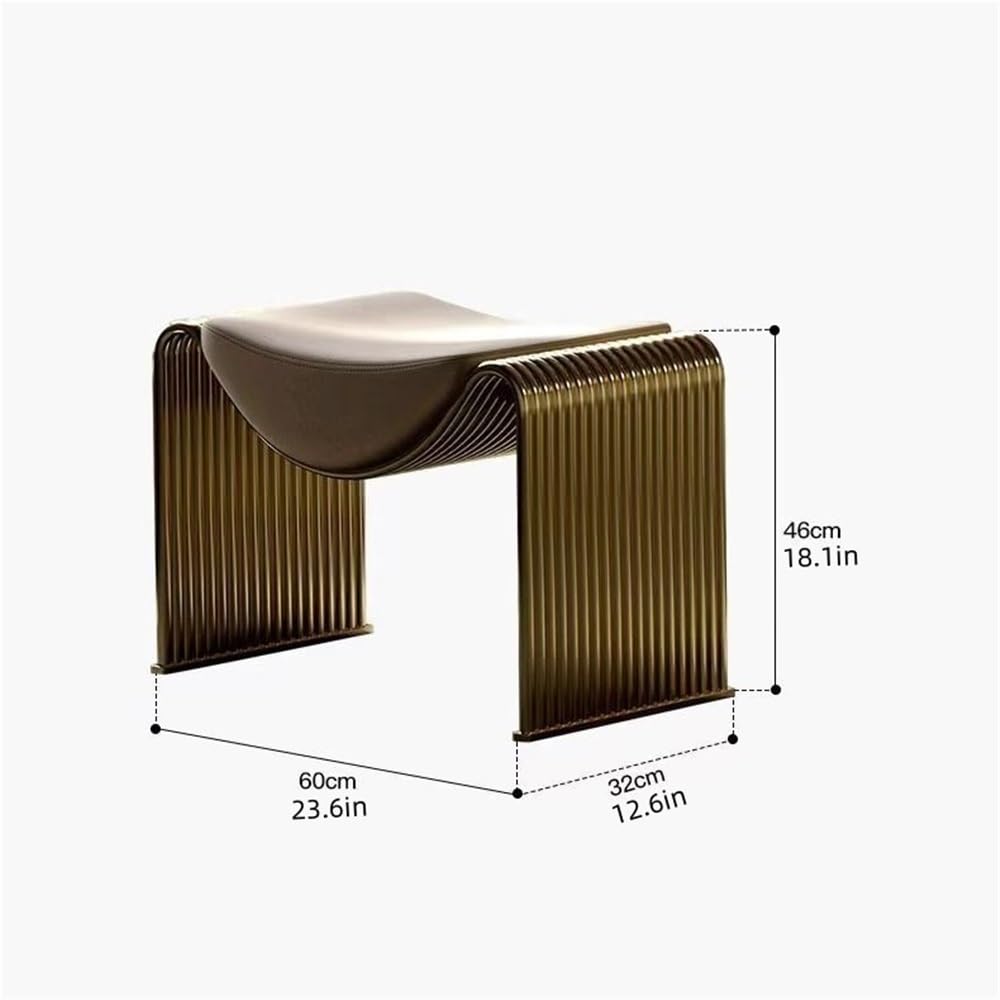 Ingresso Minimalista, Panca di vanità Moderna, poggiapiede Compatto, Trucco Elegante, Panca di Scarpe Moderna, Piccolo Passo per Il Soggiorno (Oro)