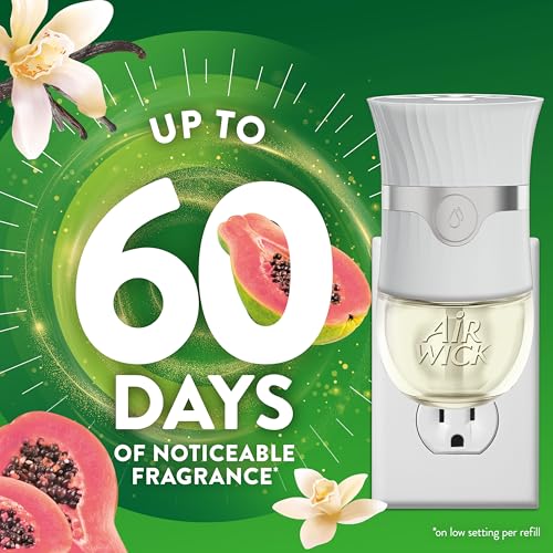 Air Wick Plug in Scented Oil Refill, 1ct, Vanilla & Pink Papaya, Essential Oils, Air Freshener - image 2