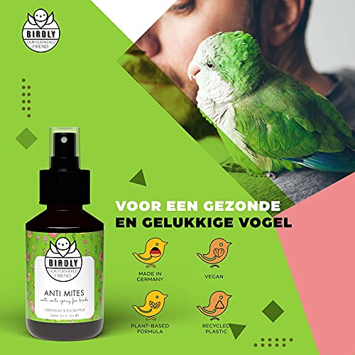 Birdly Anti Parasiet Spray voor Vogels 100 ml I Natuurlijke Mijten Bestrijding zonder DEET I Voor vogels zoals… - Afbeelding 6