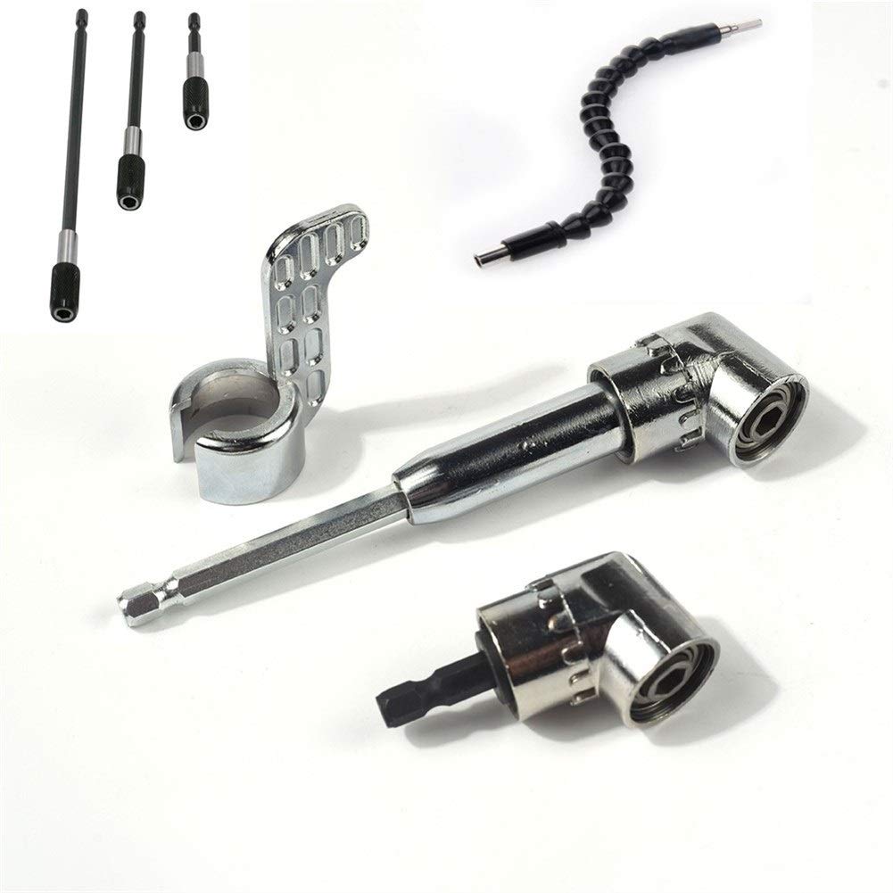 磁気ドリルビット拡張ライトアングルドリルドライバ拡張1/4インチ六角ドリルビットドライバーソケットホルダーアダプター(LSD2018