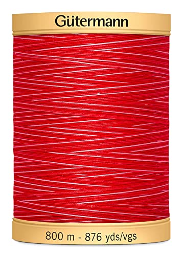 Hilo de algodón natural multicolor 876 yardas rojo rubí miniatura 1