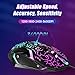 LuLabboard Gaming Mouse, 4 DPI Settings Up to 3600 DPI, Light Up RGB Ergonomic Optical Gaming Mice for Laptop/mac, Computer Wired USB Mouse, 7 Colors LED Backlight, 6 Programmable Buttons-Black
