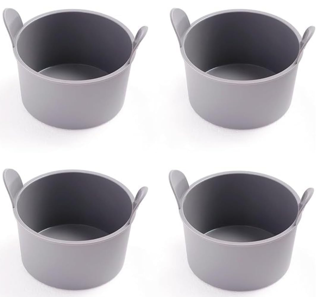 Tolxh 4PCS DZ201 Grey Foodi Egg Poacher Air Fryer Egg Poacher, Silicone Ramekins Quality Durable New Replacement Parts For Ninja Air Fryer