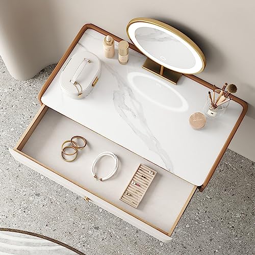 Tocador de Maquillaje de Pared para Dormitorio con Luces y Asiento 4