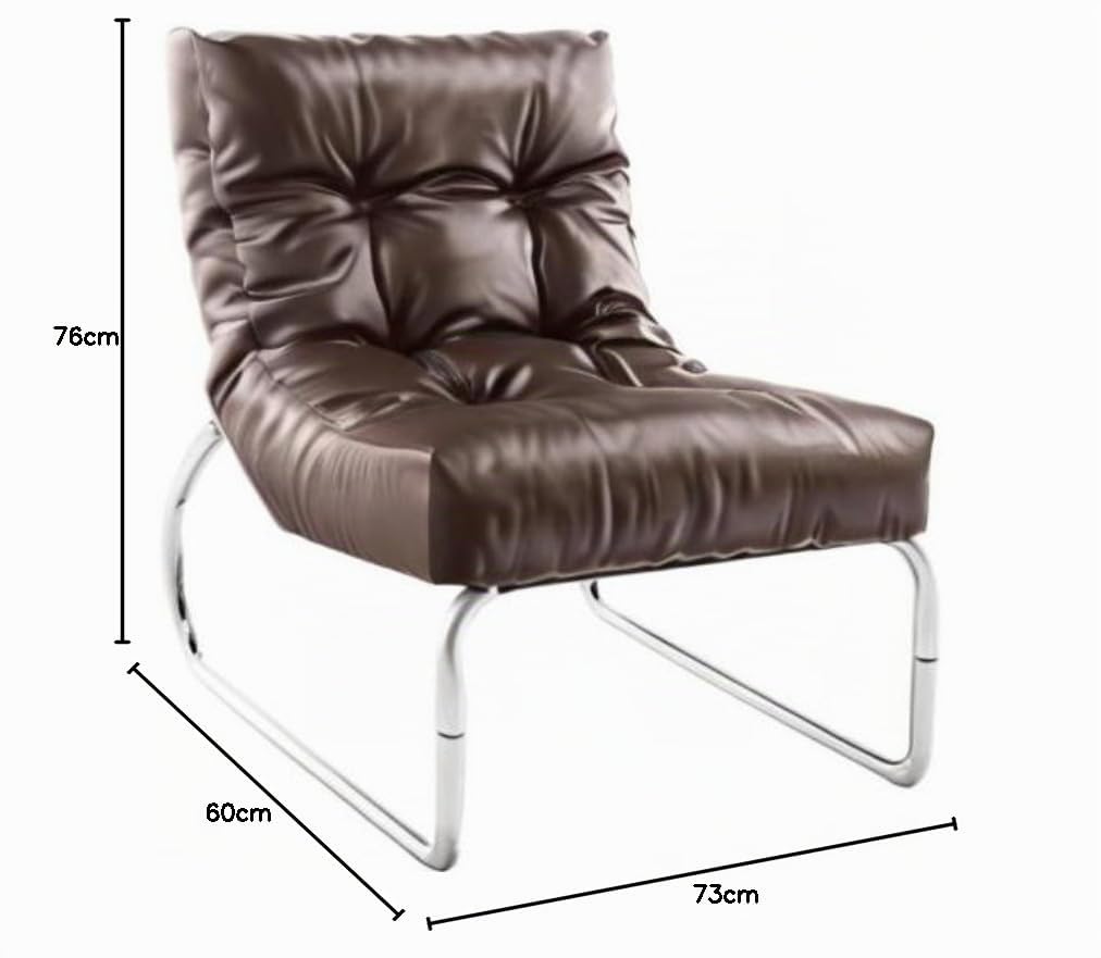 Kokoon AC00680BR Boudoir Chaise Faux Cuir Marron 60 x 73 x 76 cm